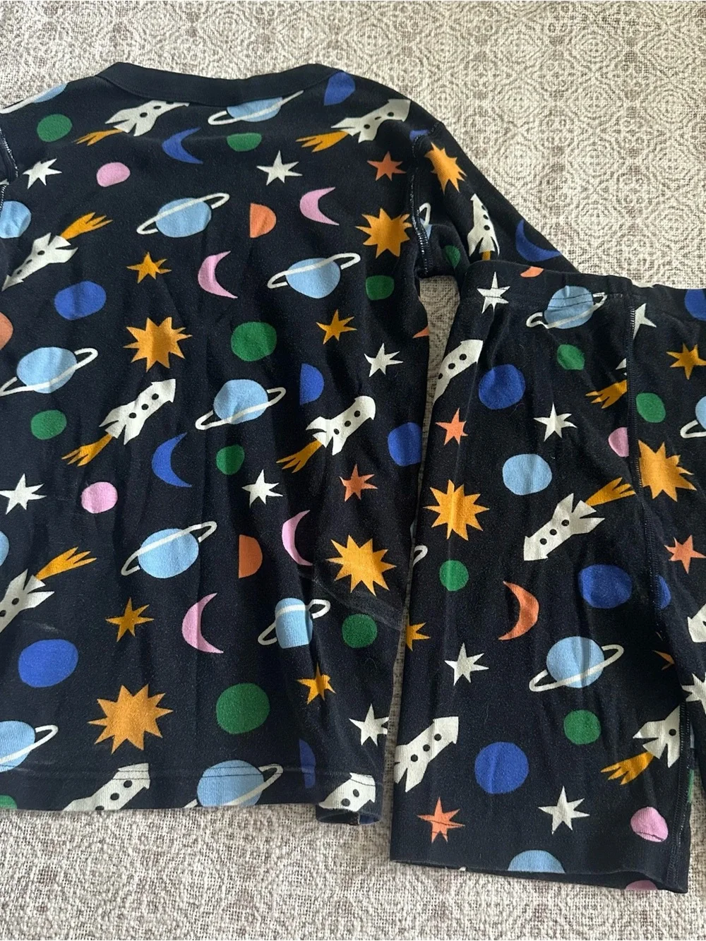 Hanna Andersson Short Pajamas In Multi Universe On Black | 160